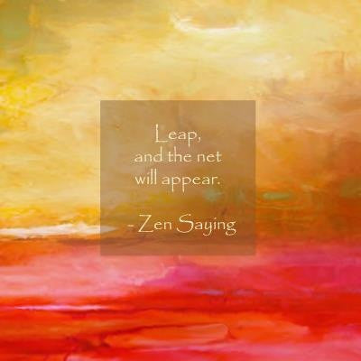 "Abstract Bourdeaux with Leap Quote" Fine Art Print